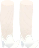 真っ白なとんがり靴