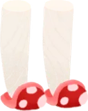 水玉のスリッパ