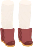 パン屋さんの編み上げブーツ