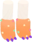 もふもふオレンジシューズ