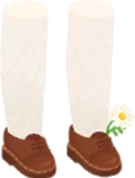 茶色のレザーシューズ