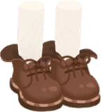 大きめブラウンシューズ