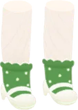 グリーンドットパンプス