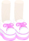 厚底スニーカー・ピンク
