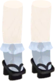 ひらひら足袋の下駄・灰