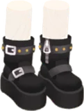厚底ロックブーツ