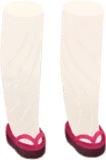 花見の赤い草履