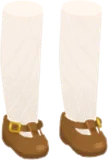 ブラウンTストラップシューズ