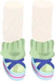靴下つき厚底サンダル