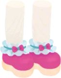 ころんとしたピンクの靴