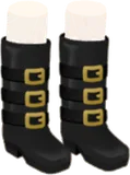 ヘビーブラックベルトブーツ