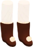 もこもこブラウンブーツ