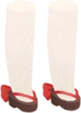 赤いリボンの草履