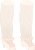ピンクパールのパンプス