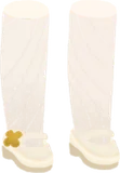 フワフワな花の靴・白