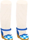 チェック柄ストラップサンダル