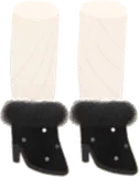 大人びたベロアブーツ
