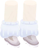 リブニットムートンブーツ