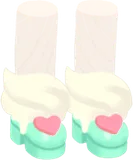 クリーム厚底パンプス