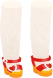 赤いオープントゥサンダル