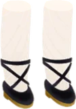 黒いベルベットシューズ