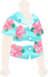 ブルーアロハシャツ