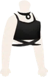 黒クロップトップス