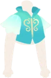 立て襟と刺繍の妖精服