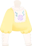 黄色のパフスリーブブラウス
