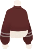 シンプルラインの冬トップス・赤