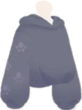 足あと柄パーカー