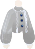 宝石ボタンのシャツ・白