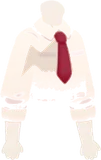 ネクタイ付き腕まくりシャツ