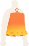 サンセットカラーのベアトップ