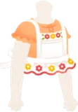花柄のエプロントップス