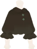 夜の森色のふんわり袖ブラウス