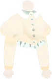 憧れの魔女風シャツ・白