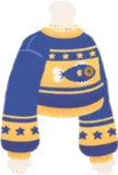 スターリーお魚セーター・青
