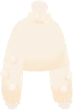 ポンポン付きニットトップス