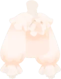 リボンが付いた白いフリルシャツ