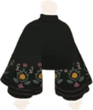 落ち着いた花刺繍のトップス