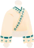 小花の着物風トップス