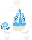 ネモフィラ柄ブラウス