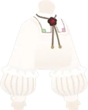お花のループタイ付きブラウス