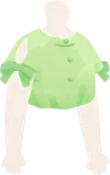 リボン付き肩あきブラウス