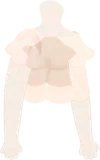 麻のフリルトップス