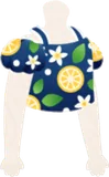 レモン柄オフショルトップス