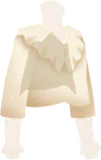生成り色のフリルシャツ