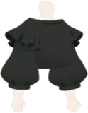 フリルスリーブトップ・黒