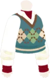 アーガイルベスト・緑